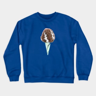 Ice cream cone with Bride of Frankenstein hair Crewneck Sweatshirt